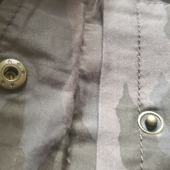 Sonoma Green Grey Brown Military Field Jacket Mens Size Medium W/ Snaps - Picture 4 of 10